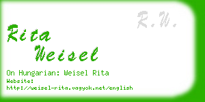 rita weisel business card